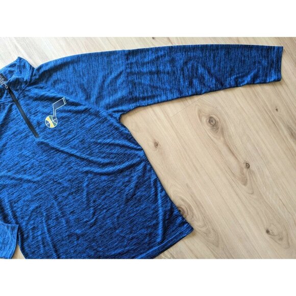 Utah Jazz Quarter Zip Blue Pullover NBA Mens Size Small - Picture 4 of 12